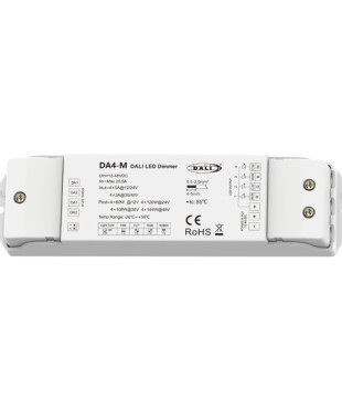 DIMMER DALI LED ''DA4-M'' 4 ΚΑΝΑΛΙΑ 12-24VDC/4CH*5A 36-48VDC/4CH*3A
