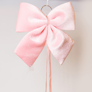 ΦΙΟΓΚΟΣ, ΒΕΛΟΥΔΙΝΟΣ ΡΟΖ, ΜΕ ΚΟΡΔΕΛΑ, 34cm