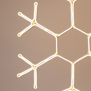 ΧΙΟΝΟΝΙΦΑΔΑ, 5m ΝΕΟΝ LED ΦΩΤΟΣΩΛΗΝΑΣ, ΜΟΝΟΚΑΝΑΛΟΣ, ΘΕΡΜΟ ΛΕΥΚO LED, 59x50cm, IP44