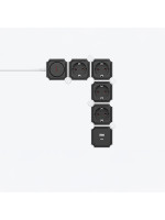 ΠΟΛΥΠΡΙΖΟ 4 ΘΕΣΕΩΝ ΚΑΙ 2 USB (TYPE A & C) ΣΠΑΣΤΟ  ΜΕ ΚΑΛΩΔΙΟ ΚΑΙ ΔΙΑΚΟΠΤΗ 3x1,5mm 2m ΜΕ ΠΡΟΣΤΑΣΙΑ ΕΠΑΦΩΝ
