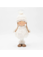 ΚΟΡΙΤΣΑΚΙ POM POM ΜΕ ΛΕΥΚΑ ΡΟΥΧΑ, 34cm