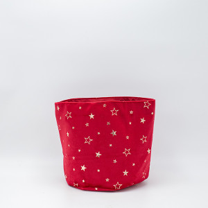 ΚΑΛΑΘΑΚΙ, ΚΟΚΚΙΝΟ ΒΕΛΟΥΔΟ ΜΕ ΣΑΜΠΑΝΙ ΑΣΤΕΡΑΚΙΑ, 20x20cm