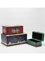 ΚΟΥΤΙΑ ΔΙΑΚΟΣΜΗΤΙΚΑ, ΜΕ ΧΡΙΣΤΟΥΓΕΝΝΙΑΤΙΚΑ ΣΧΕΔΙΑ,  ΞΥΛΙΝΑ. ΣΕΤ 3 ΤΜΧ, 30x20x13,  25x15x10 ΚΑΙ 20x10x8cm