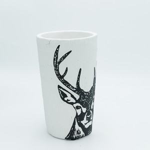 ΒΑΖΟ ΑΠΌ ΤΣΙΜΕΝΤΟ, ΜΕ ΤΑΡΑΝΔΟ, 11.5x11.5x20cm