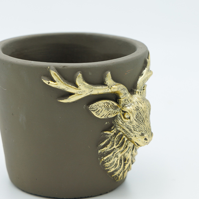 ΚΑΣΠΟ ΑΠΌ ΤΣΙΜΕΝΤΟ, ΜΕ ΑΝΑΓΛΥΦΟ ΤΑΡΑΝΔΟ, 12.5x11x9.5cm