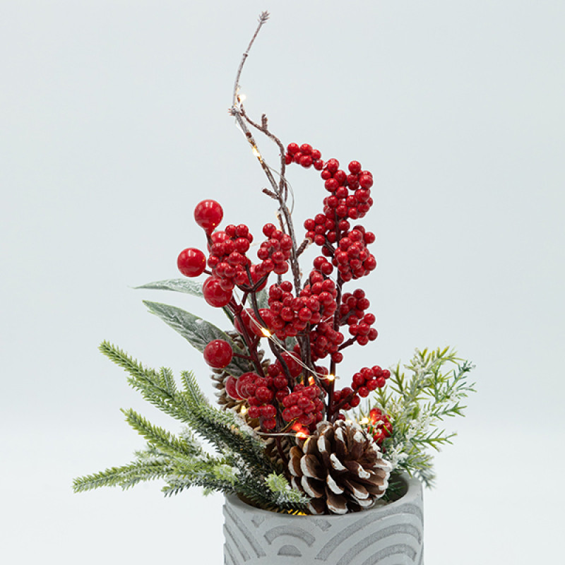 ΚΑΣΠΩ ΜΕ ΧΡΙΣΤΟΥΓΕΝΝΙΑΤΙΚΗ ΔΙΑΚΟΣΜΙΣΗ, ΧΙΟΝΙΣΜΕΝΟ, ΦΩΤΙΖΟΜΕΝΟ, 10x35cm