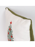 ΜΑΞΙΛΑΡΙ, ΛΕΥΚΟ ΜΕ ΠΡΑΣΙΝΟ ΧΡΙΣΤΟΥΓΕΝΝΙΑΤΙΚΟ ΔΕΝΤΡΟ, 45x45cm