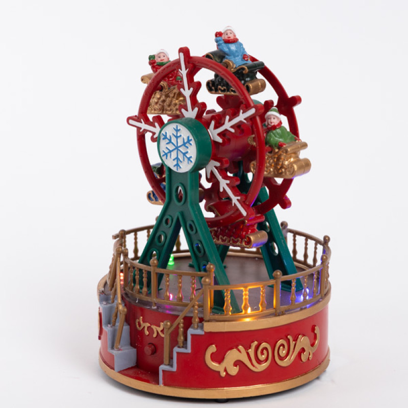 ΡΟΔΑ, ΠΡΑΣΙΝΗ ΚΟΚΚΙΝΗ, ΜΕ ΦΩΣ, ΜΟΥΣΙΚΗ ΚΑΙ ΚΙΝΗΣΗ, ΜΠΑΤΑΡΙΑΣ, 13x13x18.5cm