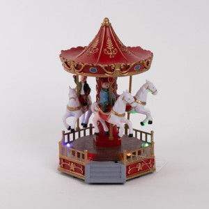 ΜΙΚΡΟ ΚΑΡΟΥΖΕΛ,  ΜΕ ΦΩΣ, ΜΟΥΣΙΚΗ ΚΑΙ ΚΙΝΗΣΗ, ΜΠΑΤΑΡΙΑΣ, 12.5x13x18.8cm