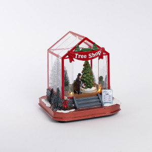 ΚΑΤΑΣΤΗΜΑ ΔΕΝΤΡΩΝ, ΜΕ ΦΩΣ ΚΑΙ ΚΙΝΗΣΗ, ΜΠΑΤΑΡΙΑΣ, 16.5x14.5x17.5cm