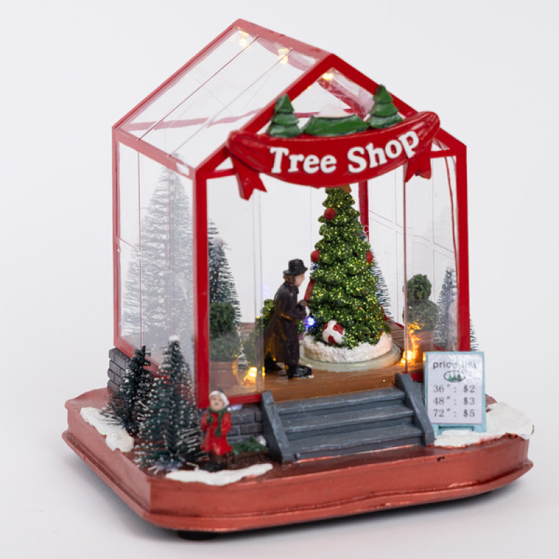 ΚΑΤΑΣΤΗΜΑ ΔΕΝΤΡΩΝ, ΜΕ ΦΩΣ ΚΑΙ ΚΙΝΗΣΗ, ΜΠΑΤΑΡΙΑΣ, 16.5x14.5x17.5cm