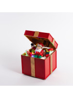 ΑΝΟΙΓΟΜΕΝΟ ΔΩΡΟ ΜΕ ΑΓΙΟ ΒΑΣΙΛΗ, ΜΕ ΦΩΣ ΚΑΙ ΚΙΝΗΣΗ, ΜΠΑΤΑΡΙΑΣ, 12.5x12.5x20cm