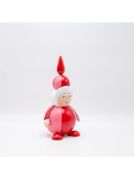 ΓΥΝΑΙΚΑ ΑΓΙΟΥ ΒΑΣΙΛΗ, ΚΟΚΚΙΝΟ ΡΟΖ, ΜΕΤΑΛΛΙΚΟ,  14x13x30cm