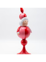 ΓΥΝΑΙΚΑ ΑΓΙΟΥ ΒΑΣΙΛΗ, ΚΟΚΚΙΝΟ ΡΟΖ, ΜΕΤΑΛΛΙΚΟ,  14x13x45cm