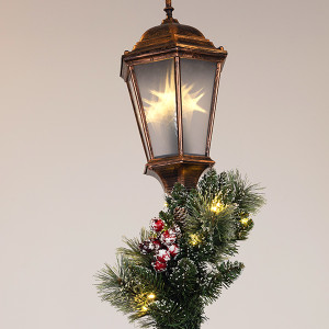 ΚΟΛΩΝΑ ΜΕ ΧΡΙΣΤΟΥΓΕΝΝΙΑΤΙΚΗ ΓΙΡΛΑΝΤΑ, ΦΩΤΙΖΟΜΕΝΗ, ΜΕ ΜΕΤΑΣΧΗΜΑΤΙΣΤΗ, 210cm