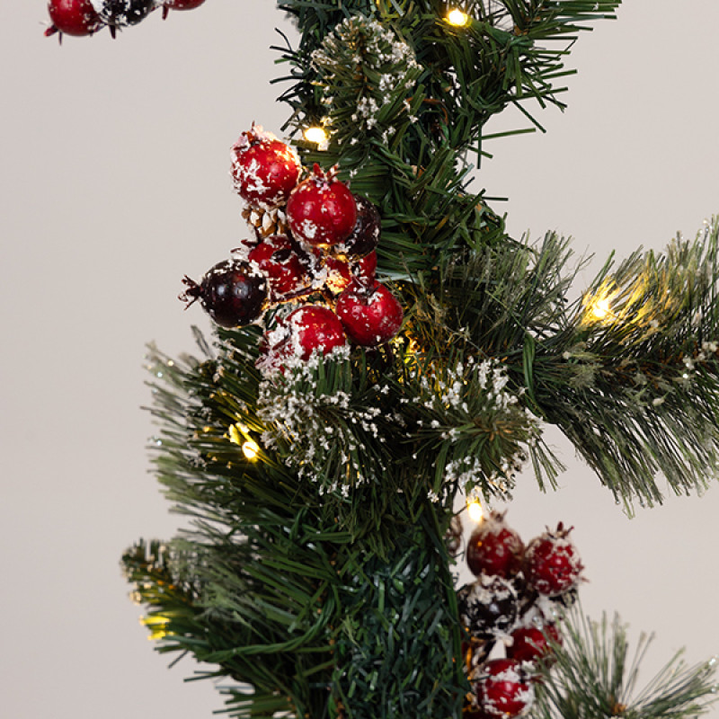 ΚΟΛΩΝΑ ΜΕ ΧΡΙΣΤΟΥΓΕΝΝΙΑΤΙΚΗ ΓΙΡΛΑΝΤΑ, ΦΩΤΙΖΟΜΕΝΗ, ΜΕ ΜΕΤΑΣΧΗΜΑΤΙΣΤΗ, 210cm