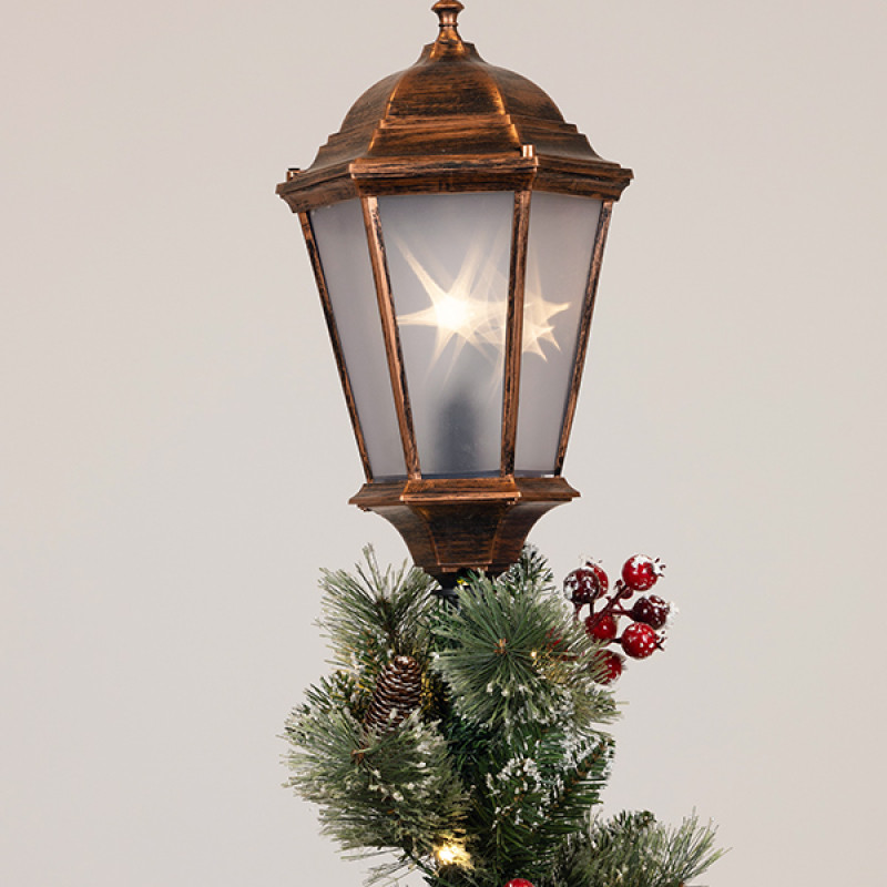 ΚΟΛΩΝΑ ΜΕ ΧΡΙΣΤΟΥΓΕΝΝΙΑΤΙΚΗ ΓΙΡΛΑΝΤΑ, ΦΩΤΙΖΟΜΕΝΗ, ΜΕ ΜΕΤΑΣΧΗΜΑΤΙΣΤΗ, 150cm