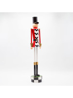 ΜΕΤΑΛΛΙΚΟΣ ΚΑΡΥΟΘΡΑΥΣΤΗΣ, ΜΑΥΡΟ ΚΑΡΟ ΜΕ ΚΟΚΚΙΝΟ, 110cm