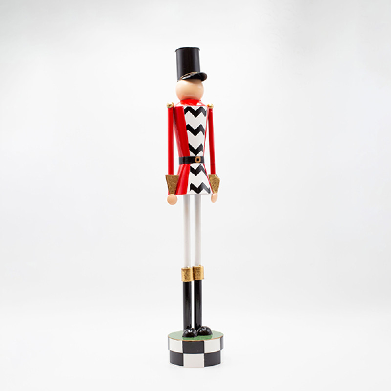 ΜΕΤΑΛΛΙΚΟΣ ΚΑΡΥΟΘΡΑΥΣΤΗΣ, ΜΑΥΡΟ ΚΑΡΟ ΜΕ ΚΟΚΚΙΝΟ, 90cm