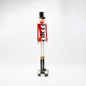 ΜΕΤΑΛΛΙΚΟΣ ΚΑΡΥΟΘΡΑΥΣΤΗΣ, ΜΑΥΡΟ ΚΑΡΟ ΜΕ ΚΟΚΚΙΝΟ, 60cm