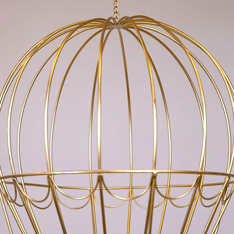 ΜΕΤΑΛΛΙΚΟ ΑΕΡΟΣΤΑΤΟ, ΧΡΥΣΟ, 33x33x84cm