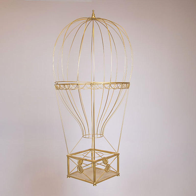 ΜΕΤΑΛΛΙΚΟ ΑΕΡΟΣΤΑΤΟ, ΧΡΥΣΟ, 60x60x122cm