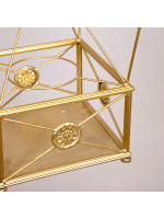 ΜΕΤΑΛΛΙΚΟ ΑΕΡΟΣΤΑΤΟ, ΧΡΥΣΟ, 60x60x122cm