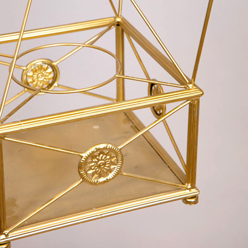 ΜΕΤΑΛΛΙΚΟ ΑΕΡΟΣΤΑΤΟ, ΧΡΥΣΟ, 60x60x122cm