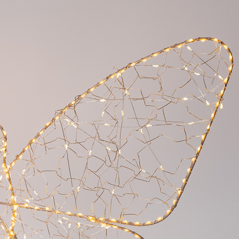 ΠΕΤΑΛΟΥΔΑ ΦΩΤΙΖΟΜΕΝΗ, ΜΕΤΑΣΧΗΜΑΤΙΣΤΗ, ΧΡΟΝΟΔΙΑΚΟΠΤΗ, ΑΣΗΜΙ ΧΑΛΚΙΝΟ ΚΑΛΩΔΙΟ, 250 ΣΚΟΥΡΟ ΘΕΡΜΟ ΛΕΥΚΟ & 150+36 FLASH ΘΕΡΜΟ ΛΕΥΚΟ LED, ΠΡΟΕΚΤΑΣΗ ΠΑΡΟΧΗΣ 5m, IP44