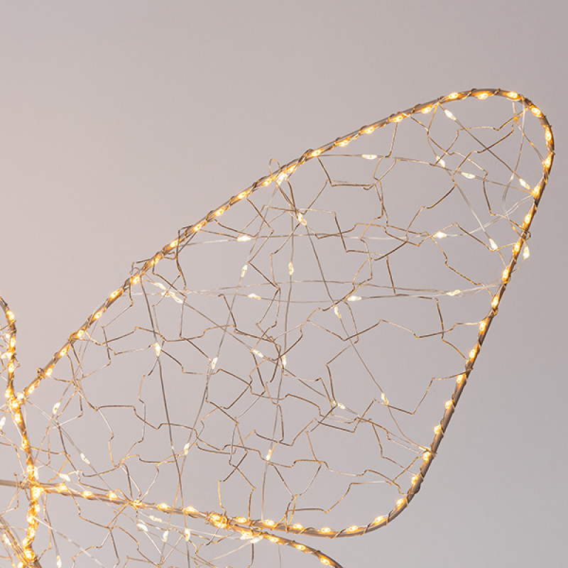 ΠΕΤΑΛΟΥΔΑ ΦΩΤΙΖΟΜΕΝΗ, ΜΕΤΑΣΧΗΜΑΤΙΣΤΗ, ΧΡΟΝΟΔΙΑΚΟΠΤΗ, ΑΣΗΜΙ ΧΑΛΚΙΝΟ ΚΑΛΩΔΙΟ, 380 ΣΚΟΥΡΟ ΘΕΡΜΟ ΛΕΥΚΟ & 320+60 FLASH ΘΕΡΜΟ ΛΕΥΚΟ LED, ΠΡΟΕΚΤΑΣΗ ΠΑΡΟΧΗΣ 5m, IP44