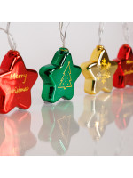 ΣΕΙΡΑ, 10 LED 5mm, ΠΛΑΣΤΙΚΑ ΧΡΩΜΑΤΙΣΤΑ ΑΣΤΕΡΙΑ, ΜΠΑΤΑΡΙΑΣ 3xAA, ΧΡΟΝΟΔΙΑΚΟΠΤΗ, ΔΙΑΦΑΝΟ PVC ΚΑΛΩΔΙΟ, ΘΕΡΜΟ ΛΕΥΚΟ LED ΑΝΑ 10cm, ΠΡΟΕΚΤΑΣΗ ΠΑΡΟΧΗΣ 30cm, IP20