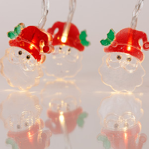 ΣΕΙΡΑ, 10 LED 5mm, ΠΛΑΣΤΙΚΟ ΑΓΙΟ ΒΑΣΙΛΗ, ΜΠΑΤΑΡΙΑΣ 3xAA, ΧΡΟΝΟΔΙΑΚΟΠΤΗ, ΔΙΑΦΑΝΟ PVC ΚΑΛΩΔΙΟ, ΘΕΡΜΟ ΛΕΥΚΟ LED ΑΝΑ 10cm, ΠΡΟΕΚΤΑΣΗ ΠΑΡΟΧΗΣ 30cm, IP20