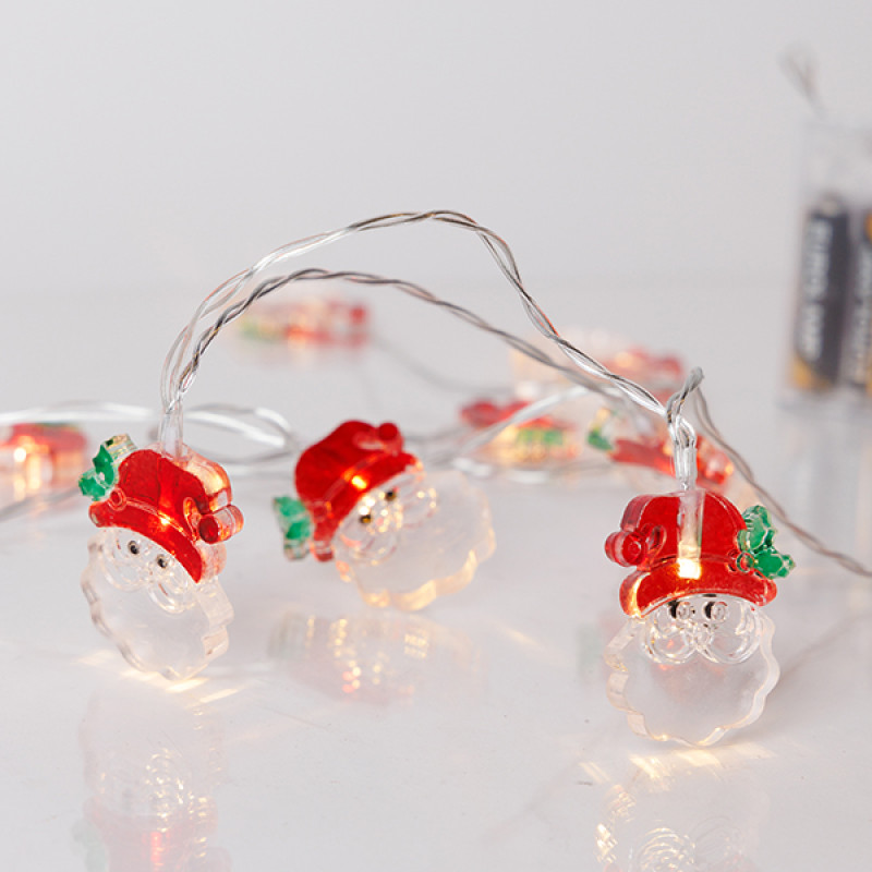 ΣΕΙΡΑ, 10 LED 5mm, ΠΛΑΣΤΙΚΟ ΑΓΙΟ ΒΑΣΙΛΗ, ΜΠΑΤΑΡΙΑΣ 3xAA, ΧΡΟΝΟΔΙΑΚΟΠΤΗ, ΔΙΑΦΑΝΟ PVC ΚΑΛΩΔΙΟ, ΘΕΡΜΟ ΛΕΥΚΟ LED ΑΝΑ 10cm, ΠΡΟΕΚΤΑΣΗ ΠΑΡΟΧΗΣ 30cm, IP20