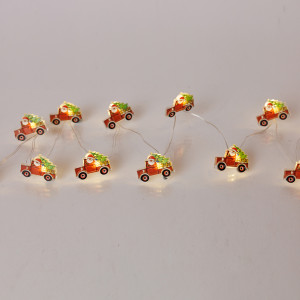 ΣΕΙΡΑ, 20 MINI LED, ΑΓΙΟΣ ΒΑΣΙΛΗΣ ΜΕ AMAΞΙ, ΜΠΑΤΑΡΙΑΣ 3xAA, ΧΡΟΝΟΔΙΑΚΟΠΤΗ, ΑΣΗΜΙ ΧΑΛΚΙΝΟ ΚΑΛΩΔΙΟ, ΘΕΡΜΟ ΛΕΥΚΟ LED ΑΝΑ 10cm, ΠΡΟΕΚΤΑΣΗ ΠΑΡΟΧΗΣ 30cm, IP20