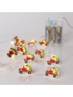 ΣΕΙΡΑ, 20 MINI LED, ΑΓΙΟΣ ΒΑΣΙΛΗΣ ΜΕ AMAΞΙ, ΜΠΑΤΑΡΙΑΣ 3xAA, ΧΡΟΝΟΔΙΑΚΟΠΤΗ, ΑΣΗΜΙ ΧΑΛΚΙΝΟ ΚΑΛΩΔΙΟ, ΘΕΡΜΟ ΛΕΥΚΟ LED ΑΝΑ 10cm, ΠΡΟΕΚΤΑΣΗ ΠΑΡΟΧΗΣ 30cm, IP20