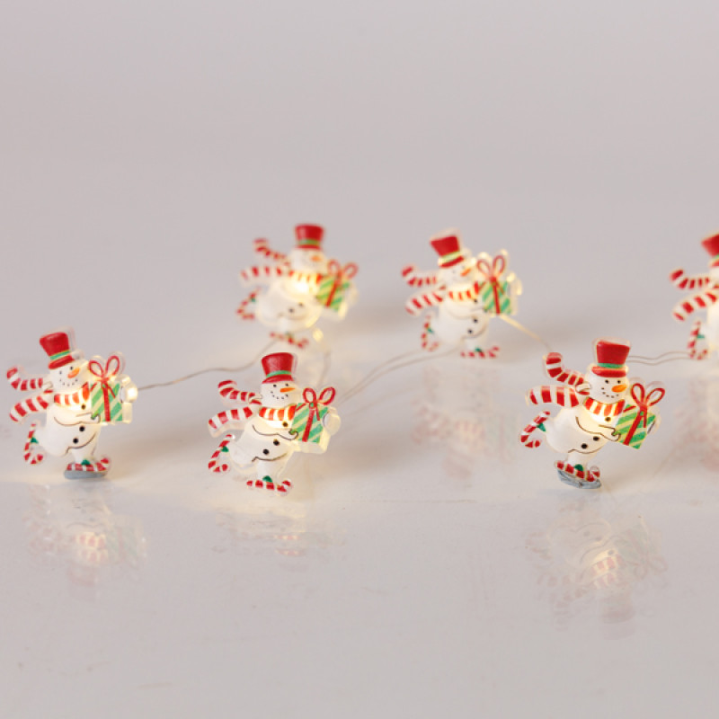 ΣΕΙΡΑ, 20 MINI LED, ΧΙΟΝΑΝΘΡΩΠΟΣ, ΜΠΑΤΑΡΙΑΣ 3xAA, ΧΡΟΝΟΔΙΑΚΟΠΤΗ, ΑΣΗΜΙ ΧΑΛΚΙΝΟ ΚΑΛΩΔΙΟ, ΘΕΡΜΟ ΛΕΥΚΟ LED ΑΝΑ 10cm, ΠΡΟΕΚΤΑΣΗ ΠΑΡΟΧΗΣ 30cm, IP20