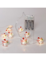 ΣΕΙΡΑ, 20 MINI LED, ΧΙΟΝΑΝΘΡΩΠΟΣ, ΜΠΑΤΑΡΙΑΣ 3xAA, ΧΡΟΝΟΔΙΑΚΟΠΤΗ, ΑΣΗΜΙ ΧΑΛΚΙΝΟ ΚΑΛΩΔΙΟ, ΘΕΡΜΟ ΛΕΥΚΟ LED ΑΝΑ 10cm, ΠΡΟΕΚΤΑΣΗ ΠΑΡΟΧΗΣ 30cm, IP20