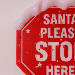 ΠΛΑΣΤΙΚΗ ΠΙΝΑΚΙΔΑ ΑΓΙΟΣ ΒΑΣΙΛΗΣ STOP 81cm, Φ31cm, ΗΛΙΑΚΟ ΣΥΛΛΕΚΤΗ ΜΕ ΑΙΣΘΗΤΗΡΑ ΦΩΤΟΣ, 34 ΘΕΡΜΑ ΛΕΥΚΑ LED, ΠΡΟΕΚΤΑΣΗ ΠΑΡΟΧΗΣ 1m, IP44