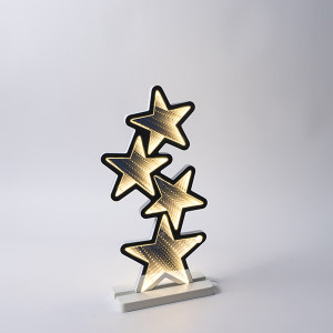 ΔΙΑΚΟΣΜΗΤΙΚΟ ΣΧΕΔΙΟ ΚΑΘΡΕΦΤΗΣ ΜΕ LED ΤΑΙΝΙΑ, 117 LED, AΣΤΕΡΙΑ 21x15.5x41cm, ΜΕΤΑΣΧΗΜΑΤΙΣΤΗ, ΘΕΡΜΟ ΛΕΥΚΟ LED, ΠΡΟΕΚΤΑΣΗ ΠΑΡΟΧΗΣ 3m, IP44