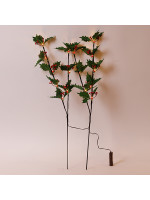 2 ΚΛΑΔΙΑ ΠΡΑΣΙΝΑ ΜΕ ΚΟΚΚΙΝΑ ΜΟΥΡΑ H75cm, ΜΠΑΤΑΡΙΑΣ 3ΧΑΑ, ΧΡΟΝΟΔΙΑΚΟΠΤΗ, 2*8 ΘΕΡΜΑ ΛΕΥΚΑ LED, ΠΡΟΕΚΤΑΣΗ ΠΑΡΟΧΗΣ 30cm, IP20