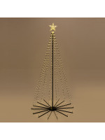 ΔΕΝΤΡΟ ΦΩΤΙΖΟΜΕΝΟ ΜΕ ΑΣΤΕΡΙ ΚΟΡΥΦΗ 150cm, 31V ΜΕΤΑΣΧΗΜΑΤΙΣΤΗ, ΑΝΑΔΙΠΛΟΥΜΕΝΗ ΒΑΣΗ, 415 MINI ΓΑΛΑΚΤΕΡΑ LED, ΜΑΥΡΟ ΠΛΑΚΕ ΧΑΛΚΙΝΟ ΚΑΛΩΔΙΟ, ΘΕΡΜΟ ΛΕΥΚΟ LED, ΠΡΟΕΚΤΑΣΗ ΠΑΡΟΧΗΣ 5m, IP44