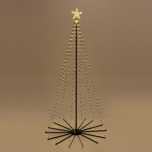 ΔΕΝΤΡΟ ΦΩΤΙΖΟΜΕΝΟ ΜΕ ΑΣΤΕΡΙ ΚΟΡΥΦΗ 150cm, 31V ΜΕΤΑΣΧΗΜΑΤΙΣΤΗ, ΑΝΑΔΙΠΛΟΥΜΕΝΗ ΒΑΣΗ, 415 MINI ΓΑΛΑΚΤΕΡΑ LED, ΜΑΥΡΟ ΠΛΑΚΕ ΧΑΛΚΙΝΟ ΚΑΛΩΔΙΟ, ΘΕΡΜΟ ΛΕΥΚΟ LED, ΠΡΟΕΚΤΑΣΗ ΠΑΡΟΧΗΣ 5m, IP44