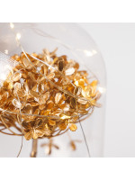 ΠΛΑΣΤΙΚΟΣ ΘΟΛΟΣ H20cm, Φ11cm, ΜΠΑΤΑΡΙΑΣ 3XAA, ΧΡΟΝΟΔΙΑΚΟΠΤΗΣ, 10 ΘΕΡΜΑ ΛΕΥΚΑ LED, ΑΣΗΜΈΝΙΟ ΧΑΛΚΙΝΟ ΚΑΛΩΔΙΟ, ΧΡΥΣΟ ΛΟΥΛΟΥΔΙ ΟΡΤΑΝΣΙΑ, IP20