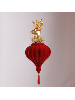 ΣΤΟΛΙΔΙ, ΒΕΛΟΥΔΙΝΟ, ΚΟΚΚΙΝΟ ΜΕ ΧΡΥΣΟ ΤΑΡΑΝΔΟ, 19.56cm