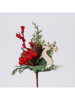 ΠΙΚΑΚΙ ΜΕ ΚΟΚΚΙΝΑ BERRIES ΚΑΙ ΕΛΑΦΑΚΙ, 25cm