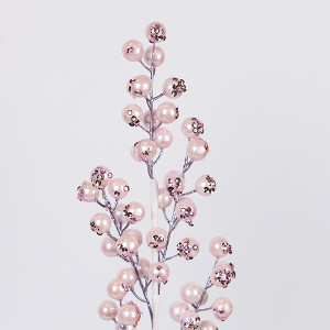 ΚΛΑΔΙ ΜΕ ΡΟΖ ΠΕΡΛΕ BERRY, 58cm