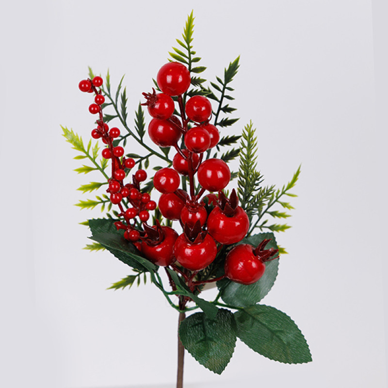 ΠΙΚΑΚΙ ΜΕ ΚΟΚΚΙΝΑ BERRIES ΚΑΙ ΚΛΑΔΙ ΕΛΑΤΟΥ, 29cm