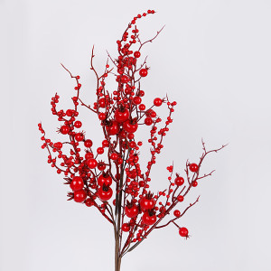 ΚΛΑΔΙ ΜΕ ΜΕΓΑΛΑ ΚΑΙ ΜΙΚΡΑ ΚΟΚΚΙΝΑ BERRIES, 73cm