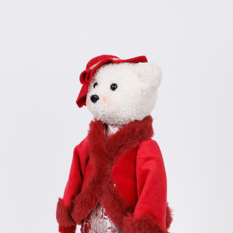 ΚΥΡΙΑ ΑΡΚΟΥΔΑ ΜΕ ΜΠΟΡΝΤΟ ΡΟΥΧΑ ΚΑΙ ΚΑΠΕΛΟ, 45cm