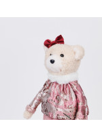 ΚΥΡΙΑ ΑΡΚΟΥΔΑ ΜΕ ΡΟΖ ΜΠΟΡΝΤΟ ΡΟΥΧΑ ΚΑΙ ΦΙΟΓΚΟ, 45cm